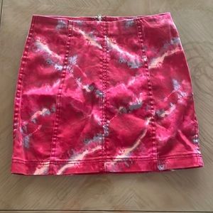 Free People Tie Dye Skirt Pink Size 6